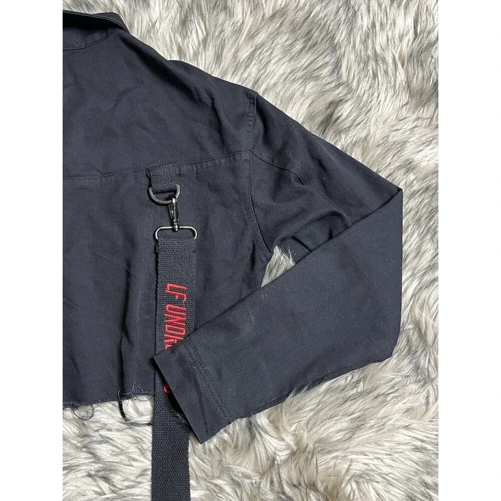 LF The Brand LF UNDRGRND3 Black Cropped Jacket Women Sz S
